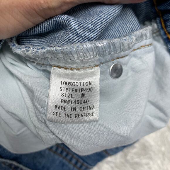 Caffeine Destroyed Light Wash Jeans Sz Medium Released Hem - Picture 9 of 10